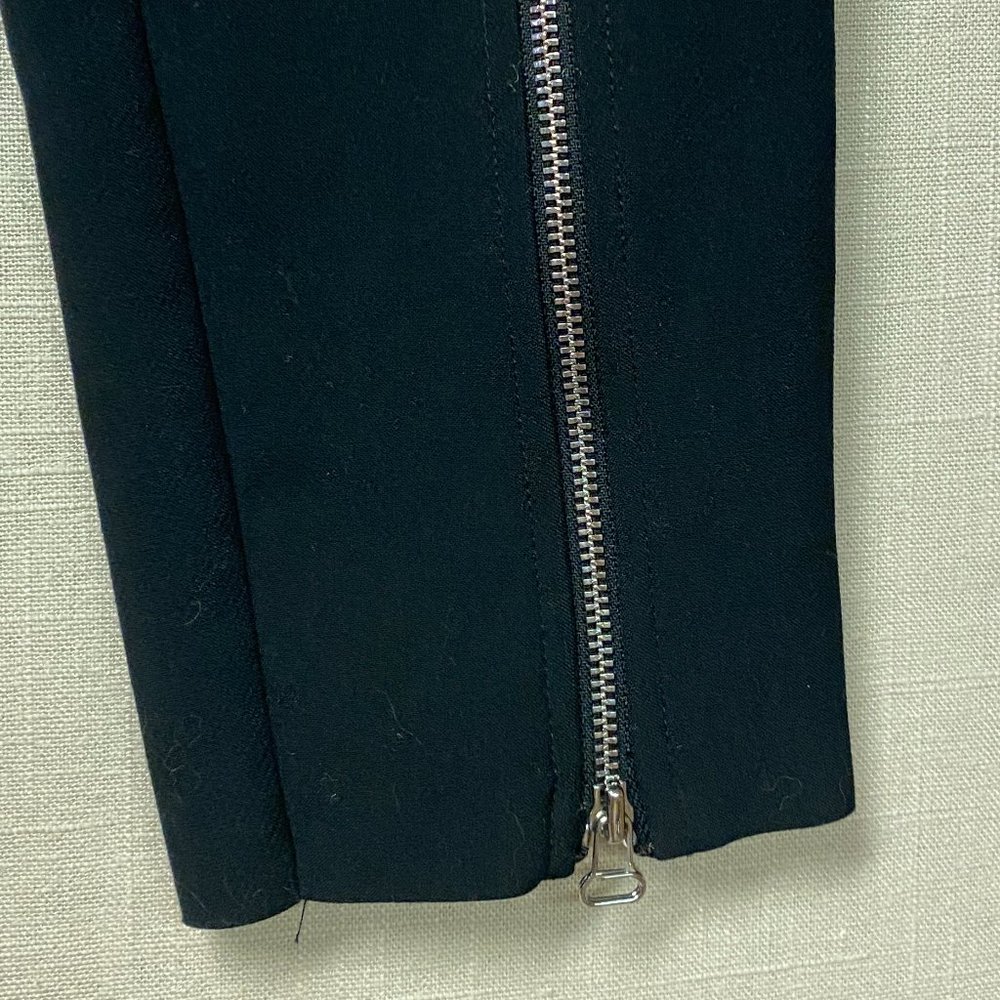 EUC Elizabeth & James Eddine Black High-Waist Skinny Zip-cuff Ponte Pants Size 2 - Picture 8 of 9